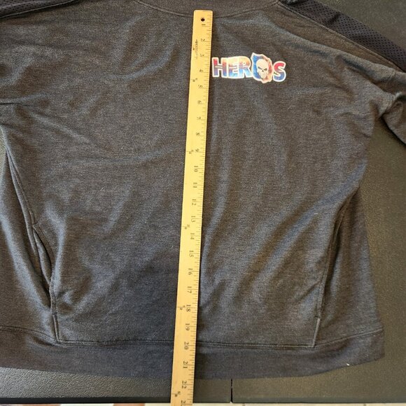 Womens Under Armour Sweatshirt Funnel/Cowl Neck Black XL John SC Abbott Heroes - Picture 13 of 13